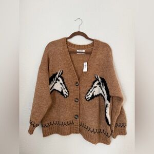 Old Navy Horse Button Up Cardigan Sweater | NWT